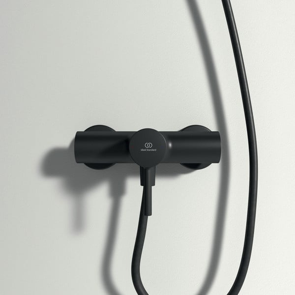 Matēti melns jaucējkrāns dušai/sienas Silk Black – Ideal Standard-image-2