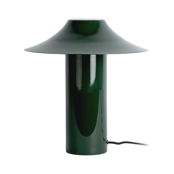 Tumši zaļa metāla galda lampa (augstums 32 cm) Catania Trapeze – Leitmotiv