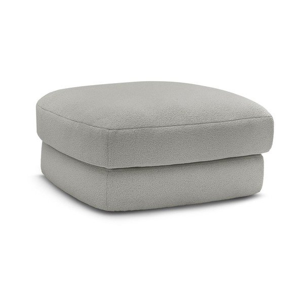 Gaiši pelēks kāju soliņš no buklē auduma Leonore – Bobochic Paris