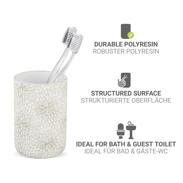 Balts/zelta krāsas polirezīna trauks zobu birstei Montalfano – Wenko-image-2