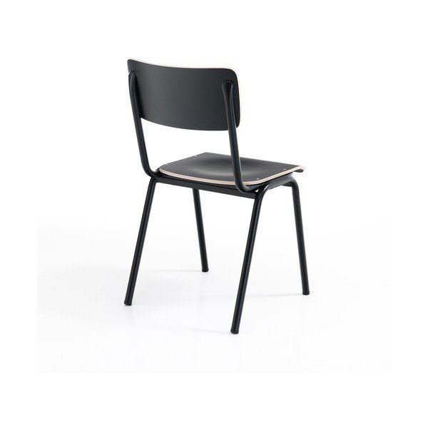 Melni ēdamistabas krēsli (2 gab.) Old School – Tomasucci-image-3