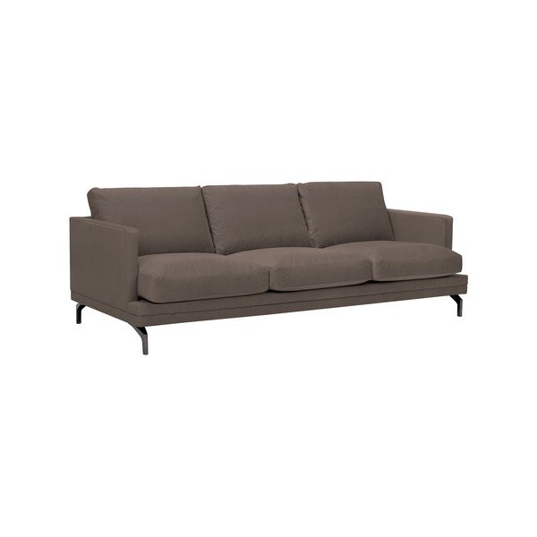 Brūns dīvāns ar kāju balstu melnā krāsā Windsor & Co Sofas Jupiter-image-1