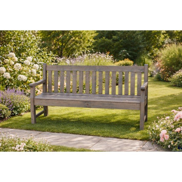 Pelēks koka dārza sols London – Rojaplast-image-1