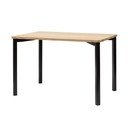 Melns pusdienu galds ar noapaļotām kājām Ragaba TRIVENTI, 120 x 80 cm