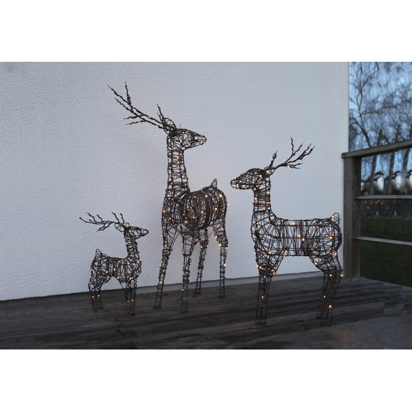 Brūns grīdas Ziemassvētku gaismas dekors uz baterijām Vixen – Star Trading-image-2