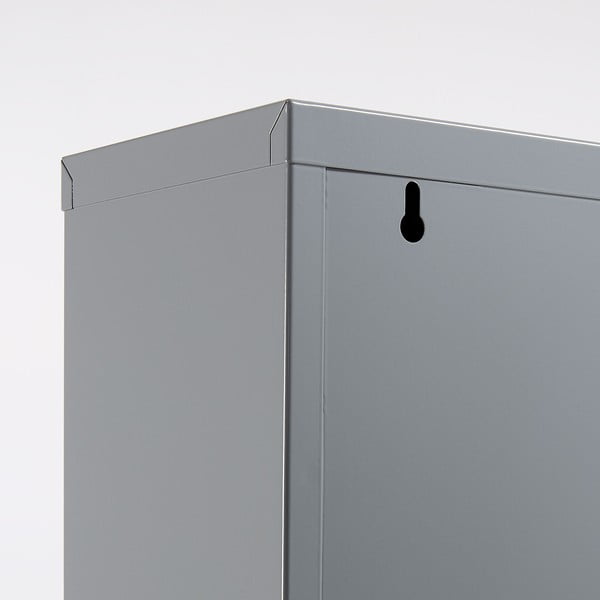 Gaiši pelēks metāla atverams apavu plaukts 50x136x15 cm Ode – Kave Home-image-1