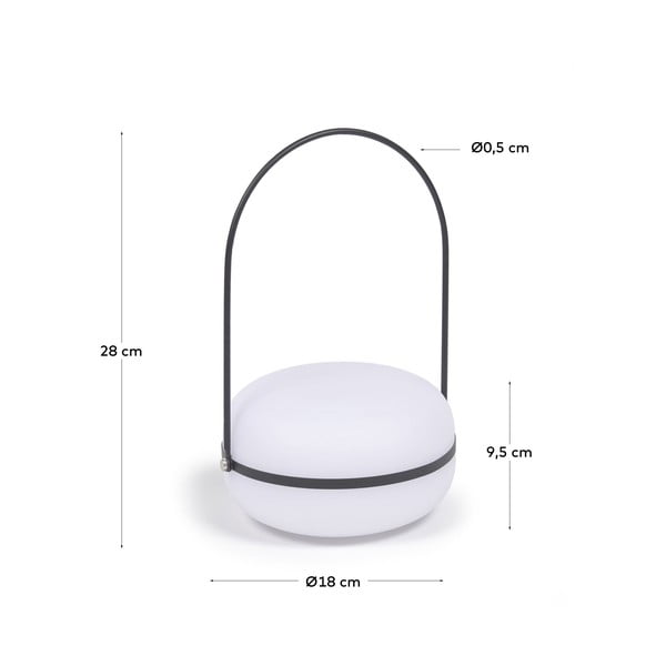 Āra lampa ar melnu turētāju Kave Home Tea-image-3