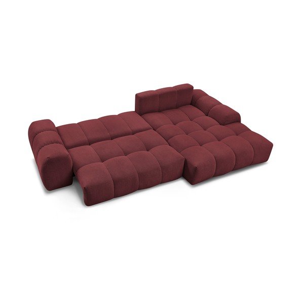 Bordo salokāms/ar uzglabāšanas vietu stūra dīvāns no šenila auduma (ar labo stūri/ar zvilni) Everest – Bobochic Paris-image-4
