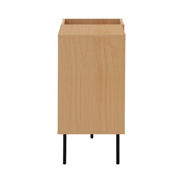 Melna zema kumode ar ozolkoka imitāciju 100x80 cm, Viny – TemaHome-image-4