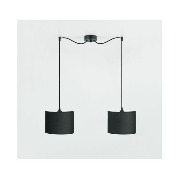 Melna dubultā griestu lampa bez abažūra Sotto Luce Bi Kage-image-2