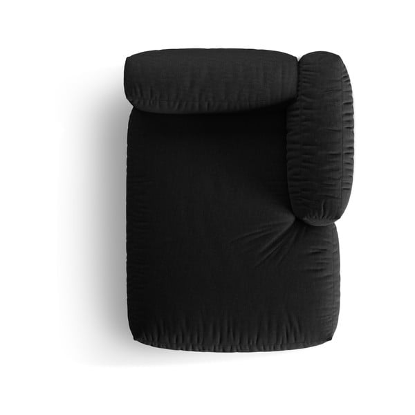 Melna modulārā dīvāna daļa (ar labo stūri) Martina – Micadoni Home-image-4