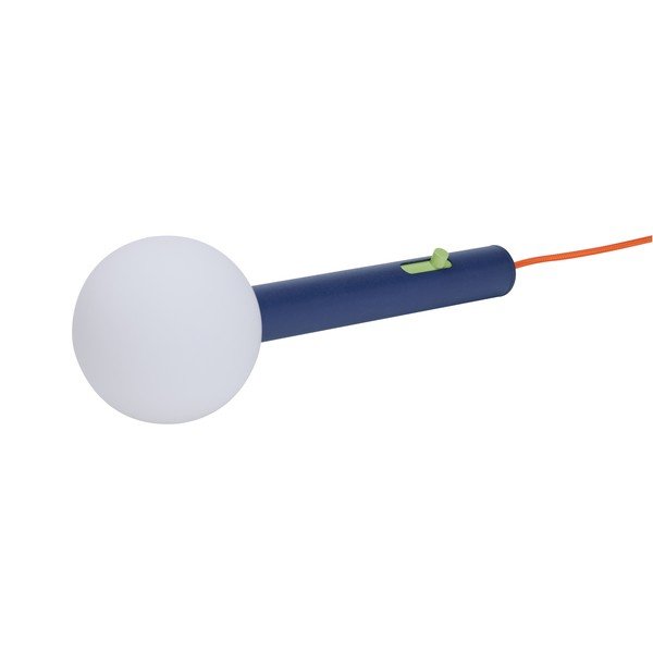 Zila metāla LED galda lampa ar regulējamu spilgtumu ar stikla abažūru (augstums 30 cm) Talk – Hübsch