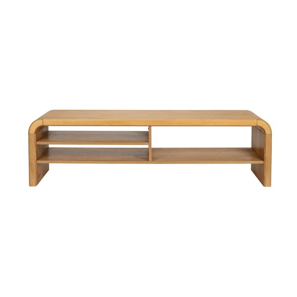 Dabīga toņa TV galdiņš ar ozolkoka imitāciju 160x45x40 cm Brave – Zuiver