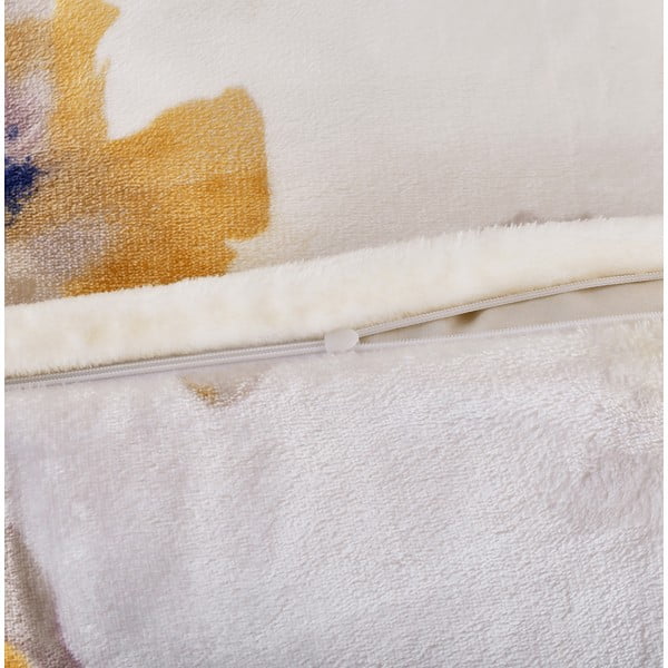 Balta vienguļamā mikroplīša gultas veļa 140x200 cm Blossom – My House-image-3