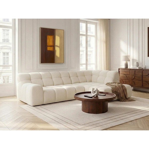 Balts salokāms/su elektriniu sėdynės reguliavimu stūra dīvāns (ar labo stūri/L veida) Andre – Bobochic Paris-image-3