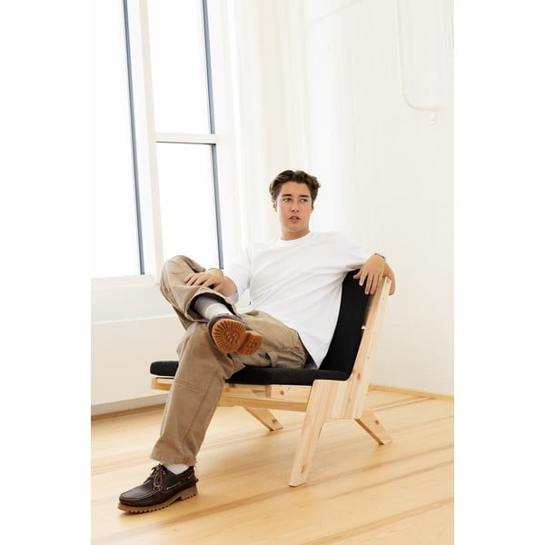 Tumši pelēks atpūtas krēsls Sway – Karup Design-image-1