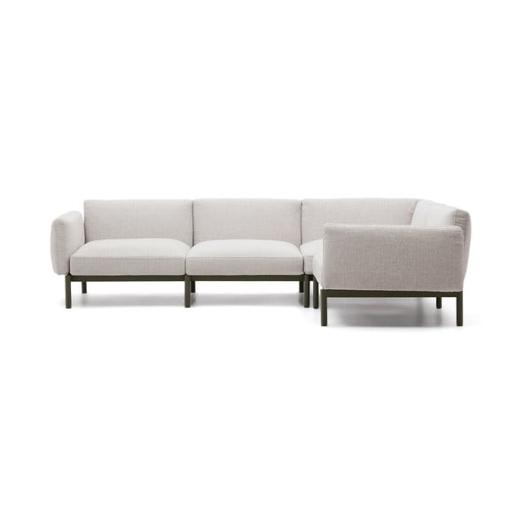 Gaiši pelēks dārza modulārais dīvāns 292 cm Sorells – Kave Home-image-3