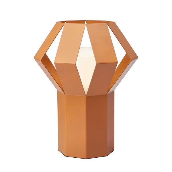 Oranža metāla galda lampa ar metāla abažūru (augstums 27 cm) Octa – Markslöjd