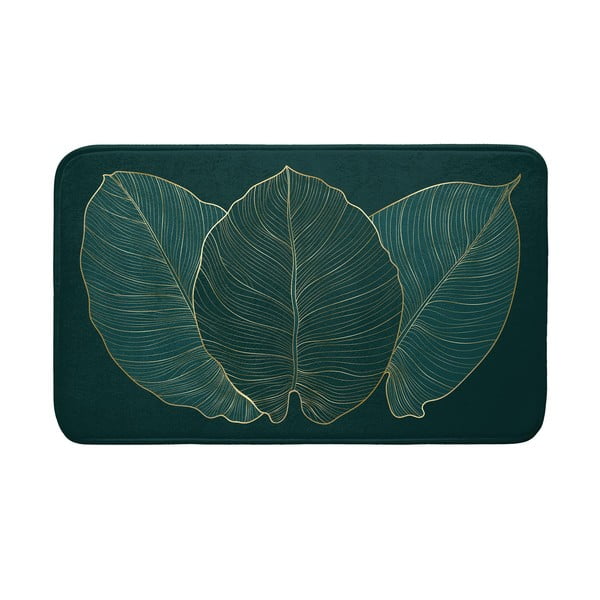 Tumši zaļš vannas istabas paklājiņš 45x75 cm Jade – douceur d'intérieur