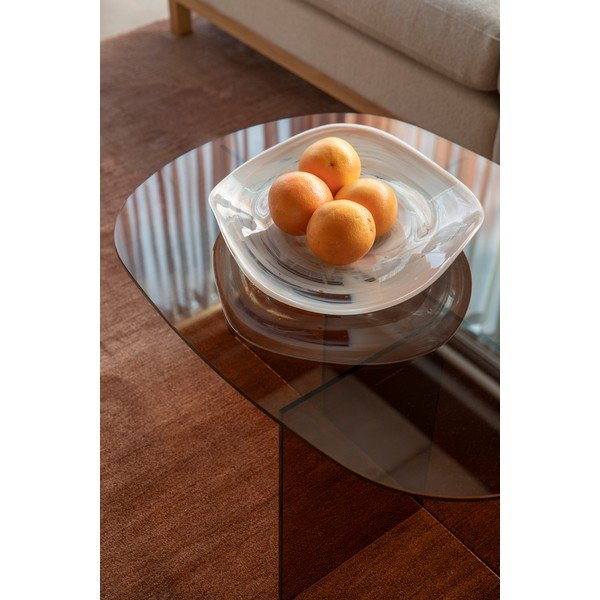Brūns stikla žurnālgaldiņš 60x80 cm Linea – Zuiver-image-3
