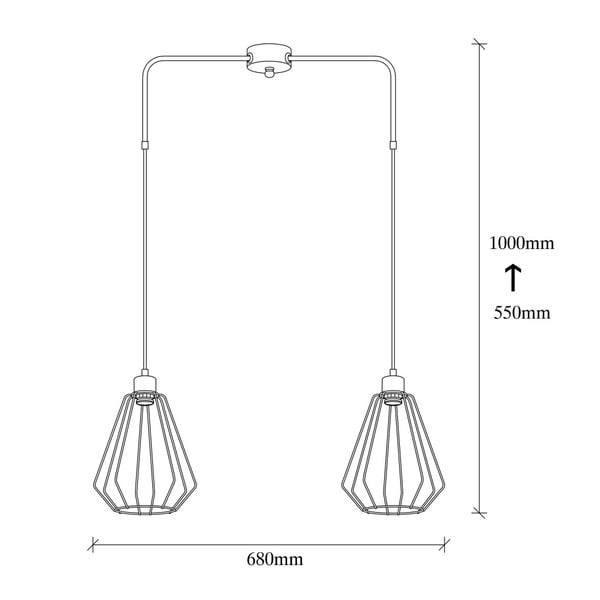 Melna metāla griestu lampa Opviq lights Straton-image-3