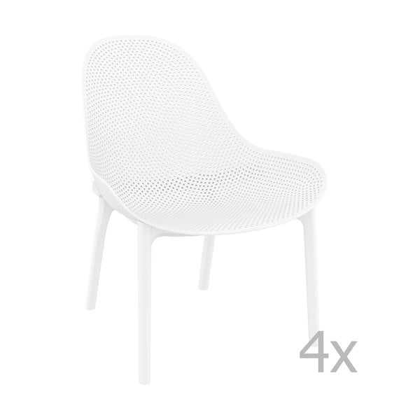 4 baltu dārza atpūtas krēslu komplekts Resol Sky