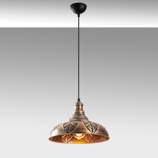 Bronzas krāsas piekaramā lampa ar metāla abažūru ø 31 cm Chandelier – Opviq lights-image-1
