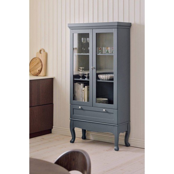 Pelēka piekarināma vitrīna no MDF 85x170,5x35 cm Prato – Ellos Home-image-3