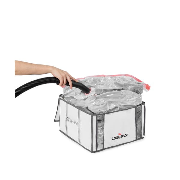 Vakuuma tekstila drēbju uzglabāšanas kaste ar stingrām malām (2 gab.) 42x25x25 cm Life – Compactor-image-3