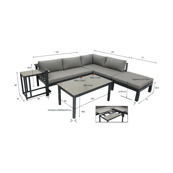 Dārza stūra dīvāna un galdiņu komplekts Garden Pleasure Miranda-image-4