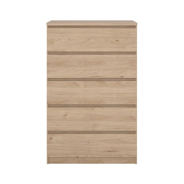 Dabīga toņa kumode ar ozolkoka imitāciju 77x121x50 cm Naia – Tvilum-image-2