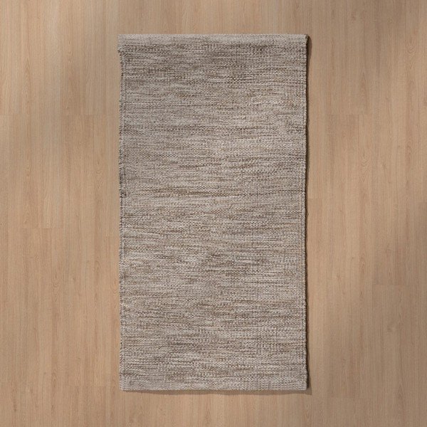 Brūns divpusējs paklājs no vilnas maisījuma 80x150 cm – Ixia-image-1