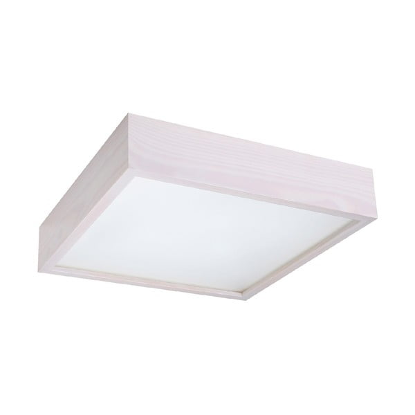 Balta griestu lampa ar stikla abažūru 38,5x38,5 cm Busha – Nice Lamps