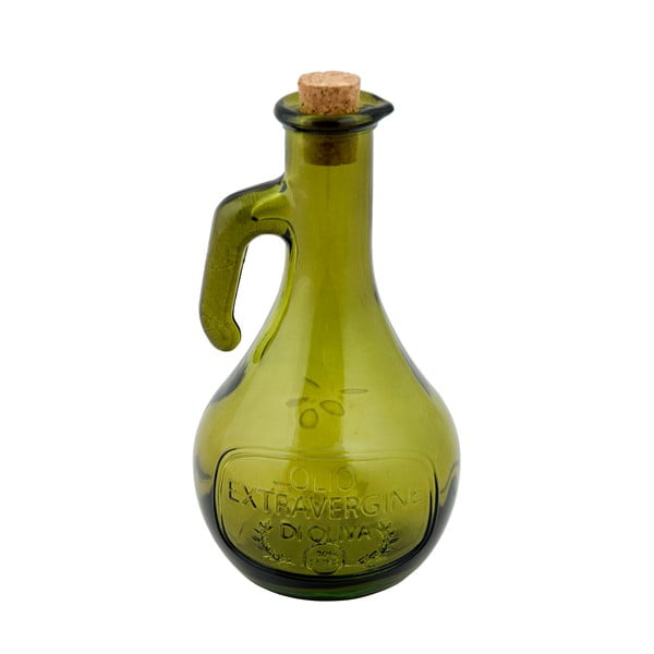 Zaļa pārstrādāta stikla eļļas pudele Ego Dekor Olive, 500 ml