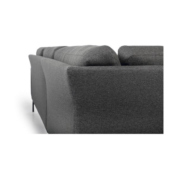 Pelēks stūra dīvāns Scandic Flow, kreisais stūris-image-1