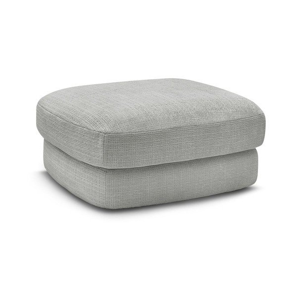 Gaiši pelēks kāju soliņš no šenila auduma Leonore – Bobochic Paris