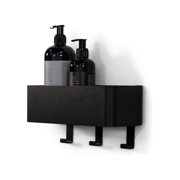 Melns tērauda sienas vannas istabas plaukts Multi – Spinder Design-image-2