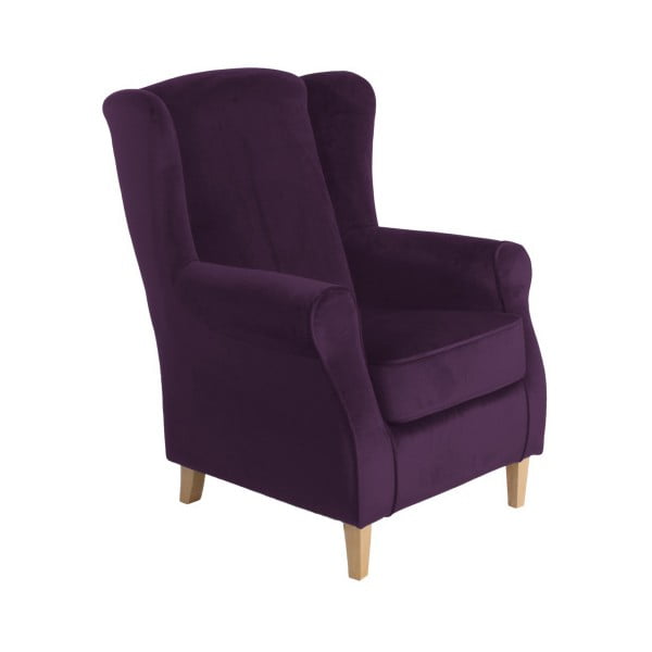 Tumši violets Max Winzer Lorris Velūrs Violets krēsls