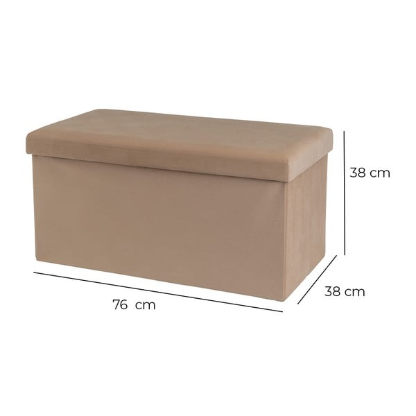 Gaiši brūns samta pufs Estela – Casa Selección-image-3