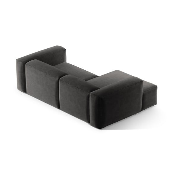 Tumši pelēks stūra dīvāns (ar kreiso stūri/ar zvilni) Bergamo – Cosmopolitan Design-image-4