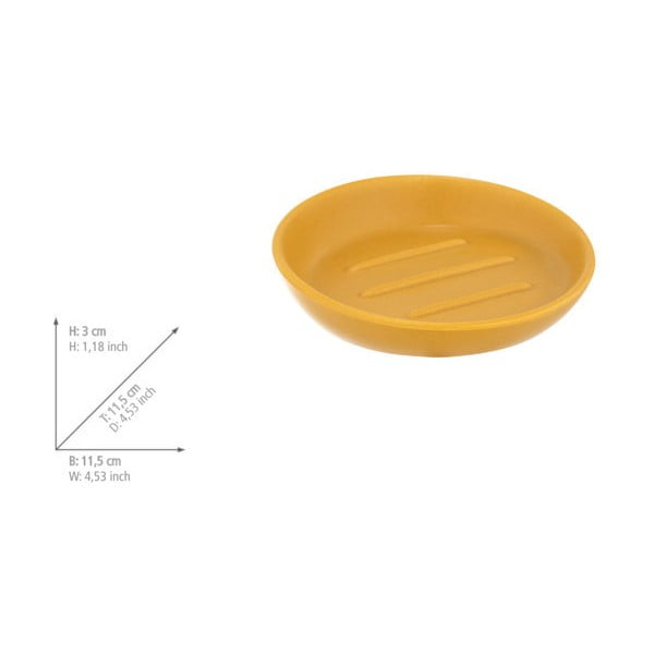 Dzeltens keramikas ziepju trauks Badi – Wenko-image-4