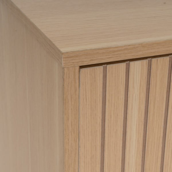 Dabīga toņa naktsskapītis ar ozolkoka imitāciju Mid-Lines – Casa Selección-image-3