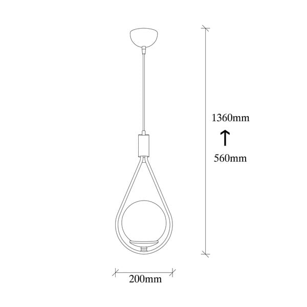 Melnbalta piekaramā lampa ar stikla abažūru Mudoni – Opviq lights-image-4