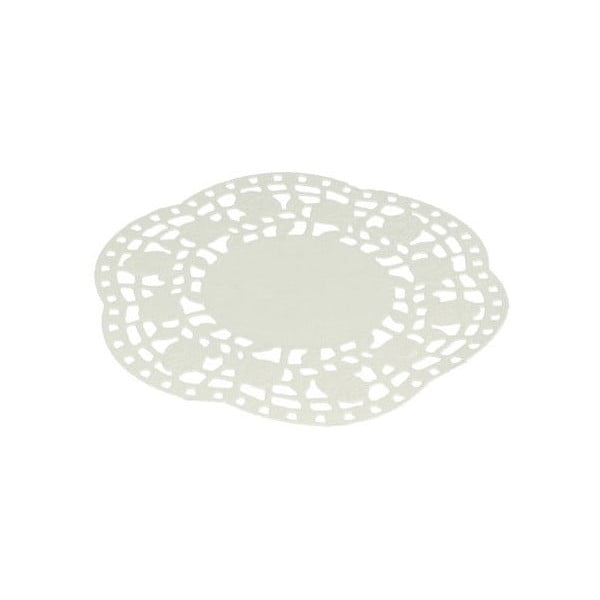 40 baltu papīra mežģīņu kūciņu paliktņu komplekts Metaltex, ø 11 cm