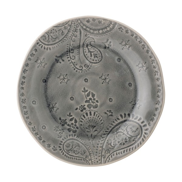 Pelēks keramikas šķīvis Bloomingville Rani, ø 26,5 cm