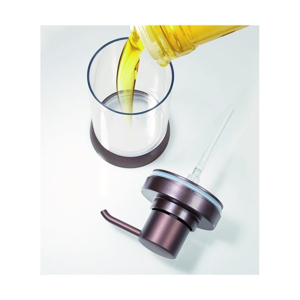 Melns ziepju dozators ar pumpīti tumšā bronzas krāsā iDesign Haley-image-2