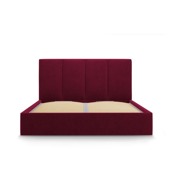 Bordo samta divguļamā gulta Mazzini Beds Juniper, 180 x 200 cm-image-2