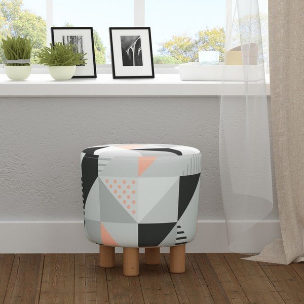 Kāju soliņš ar koka kājām Cono Tepe, ⌀ 41 cm-image-3