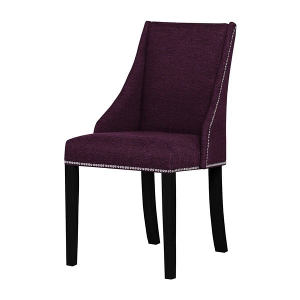 Violets krēsls ar melnām dižskābarža koka kājām Ted Lapidus Maison Patchouli