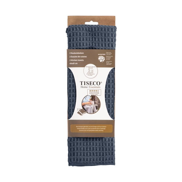 Mikrošķiedras trauku dvieļi (2 gab.) 40x60 cm Waffle – Tiseco Home Studio-image-1